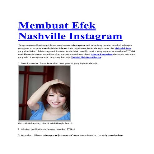 Membuat efek nashville instagram