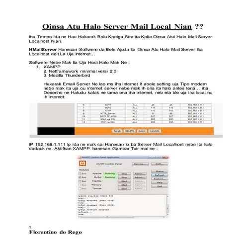 Membuat email server lokal versaun tetun