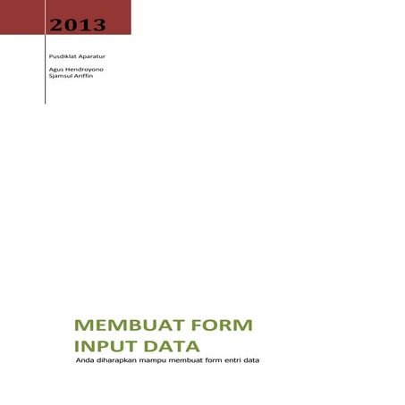 Membuat form input data | PDF