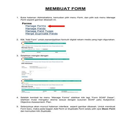 Membuat Form pada OpenMRS | PDF