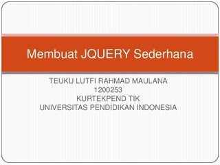 Membuat jquery sederhana