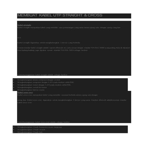Membuat kabel utp straight