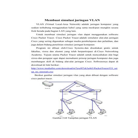 Membuat simulasi jaringan vlan