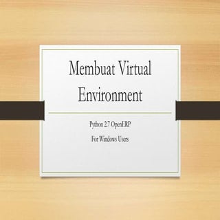 Membuat virtual environment python