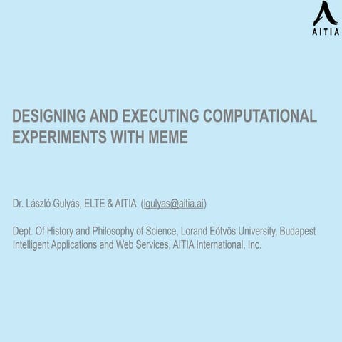 ECAI 2014 Tutorial on a statistical analysis tool for agent-based simulations...