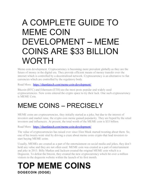 Meme Coin Development The Roadmap from Concept to Triumph.pdf