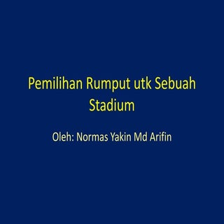 Memilih rumput untuk sebuah stadium