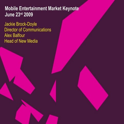 Mobile Entertainment Market Keynote '09
