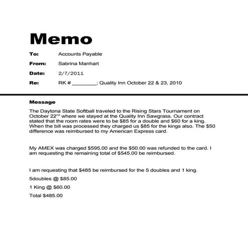 Memo | PDF
