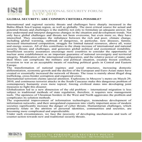 Comprehensive Global Security and Risk Management | PPTX