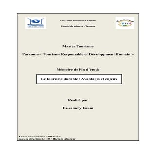 tourisme durable: avantages et enjeux