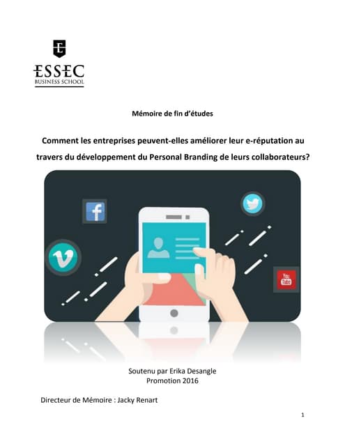 [Memoire 2016] Comment les entreprises peuvent-elles améliorer leur e-réputat...
