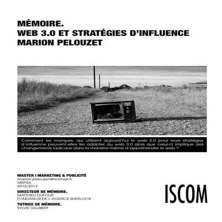 Memoire web 3.0 Marion Pelouzet