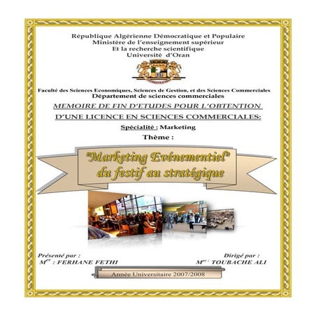 Memoire marketing evenementiel fethi ferhane