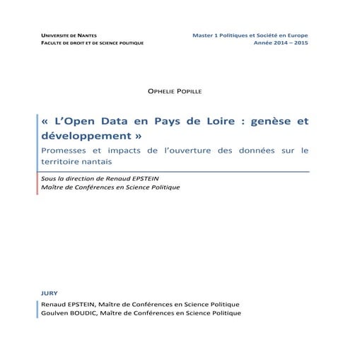 Ophélie Popille: Les promesses et impacts de l'ouverture des données sur le t...