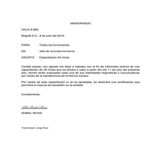 Memorando | PDF