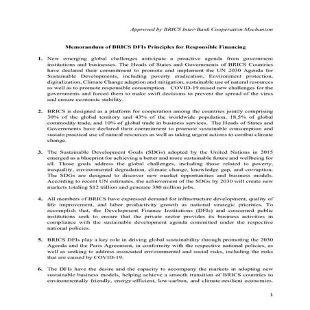 BRICS Multilateral Cooperation Agreement on Innovation Fortaleza Brazil ...