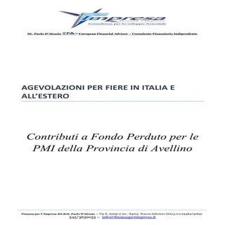 Agevolazioni per Fiere in Italia e ...