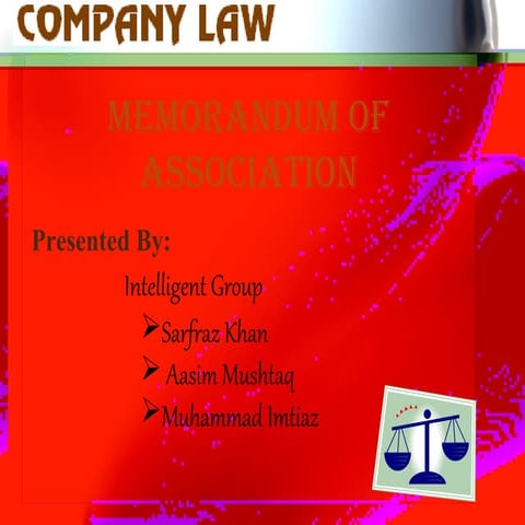 Memorandum Of Association under Companies Ordinance 1984