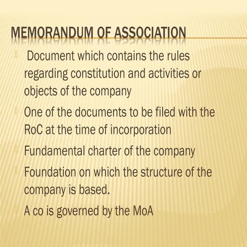 Memorandum of association