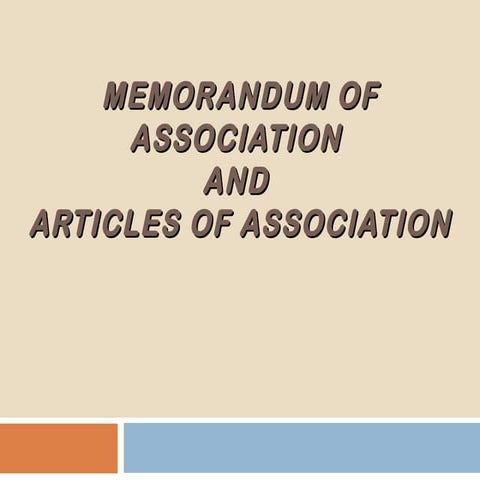 Memorandum of association