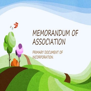 Memorandum of association