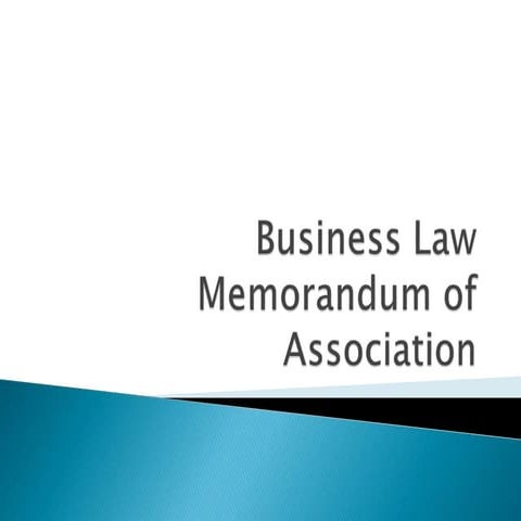 Memorendom of association