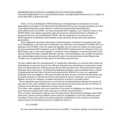 lettre de Socir à la CENCO | PDF