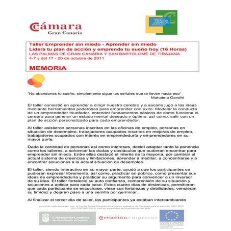 Memoria BPC Taller Emprender sin Miedo