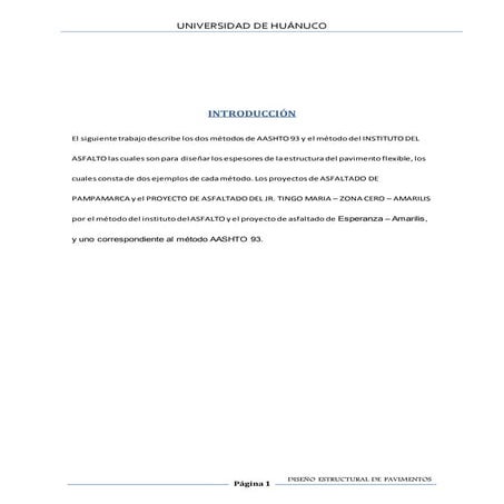 Memoria de calculo de pavimento flexible