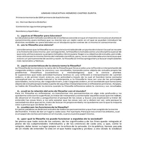 Memoria de ddp con respuesta