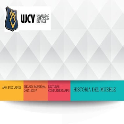 Memoria de diseño de mueble