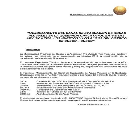 Memoria descripitva alisos