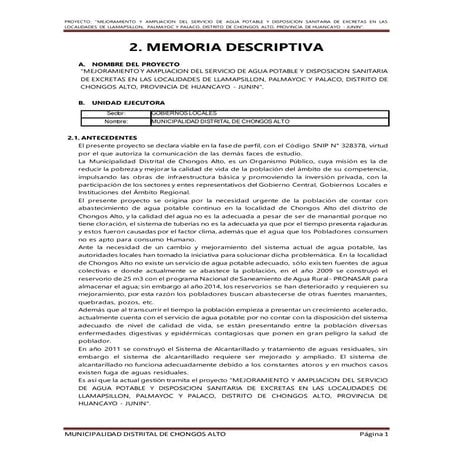 Memoria descriptiva 3 anexos