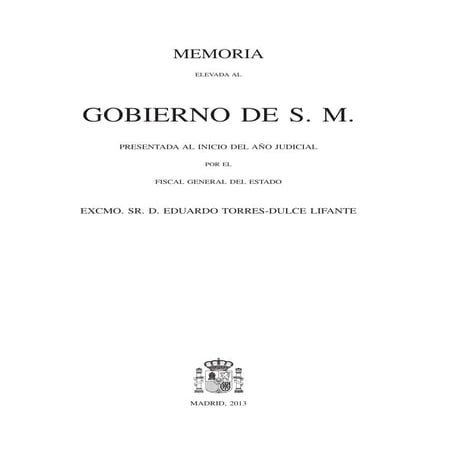 (completa) Memoria Fiscalía General del Estado 2013