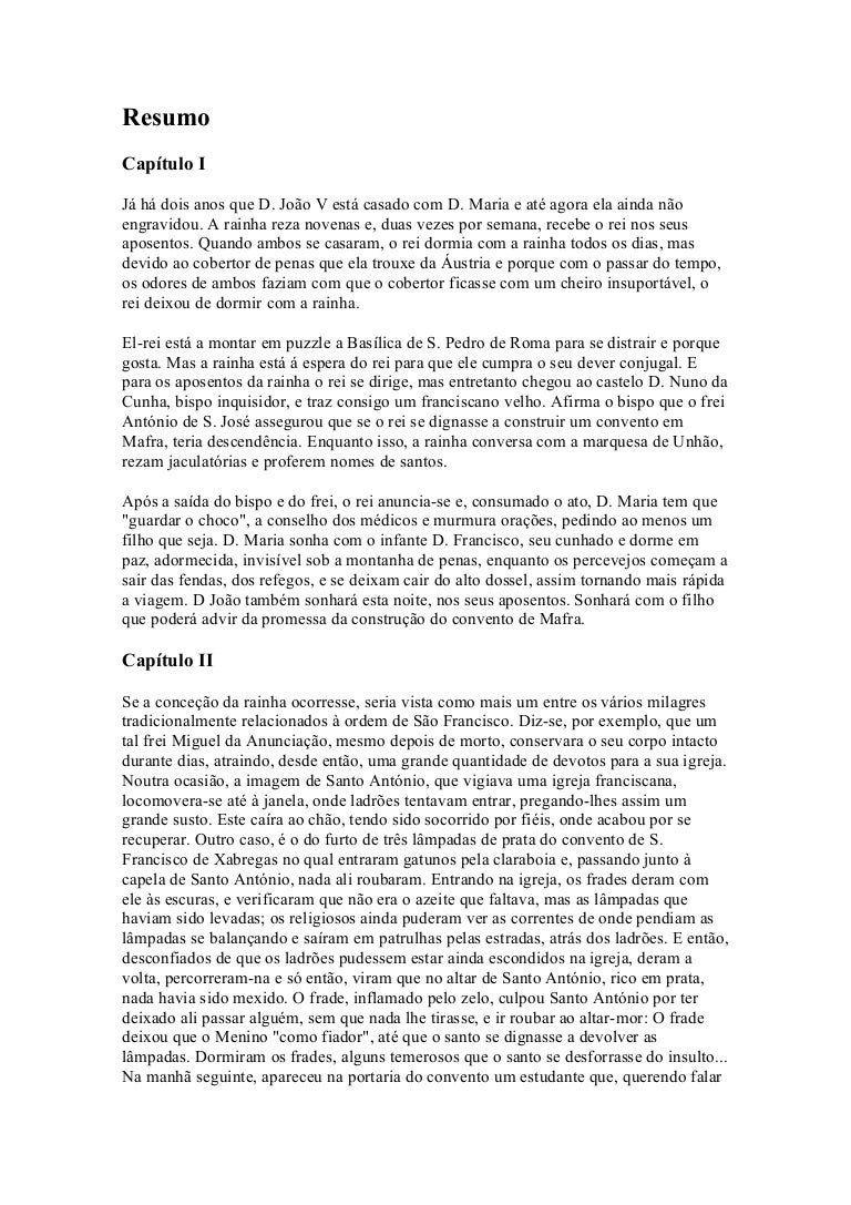 Memorial Analise Por Capitulos