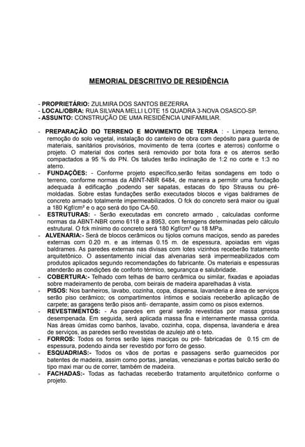 Memorial descritivo comercial2 | DOC