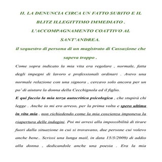 SEQUESTRO DI PERSONA.  Memoriale pa...