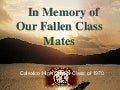 Memorial slideshow, Bulldogs Class of 1970