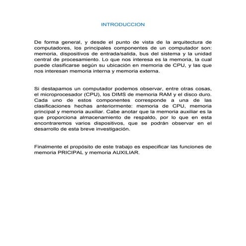Memoria Principal y Auxiliar