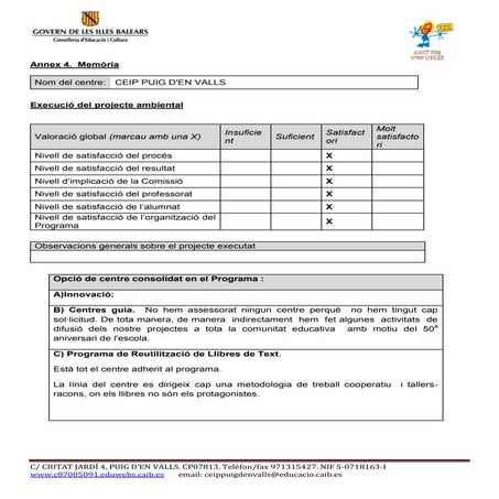 Memoria programa de centres ecoambientals 2015 16