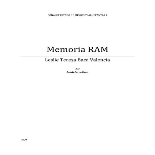 Memoria ram