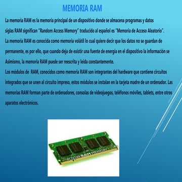 Memoria ram | PPT