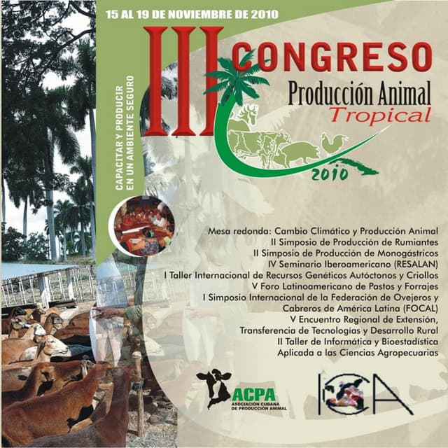 Memorias III Congreso Internacional de Producción Animal Tropical