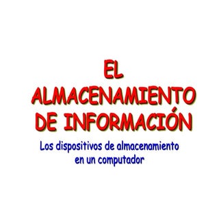 Memorias almacenamiento de información