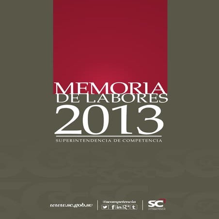 Memoria de Labores 2013