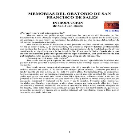 Memorias del oratorio