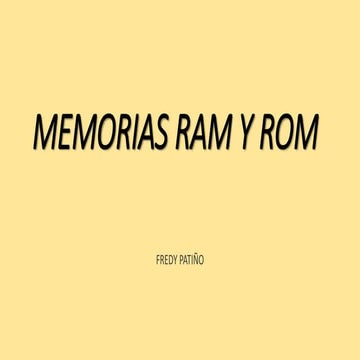 Memorias ram y rom