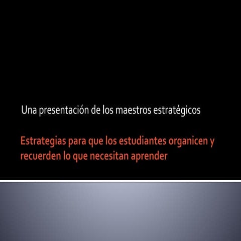 Estrategias para que los estudiantes organicen y recuerden lo que necesitan a...