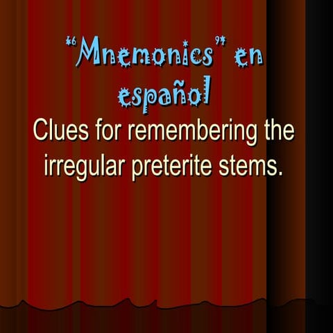 Memorizar el pretérito